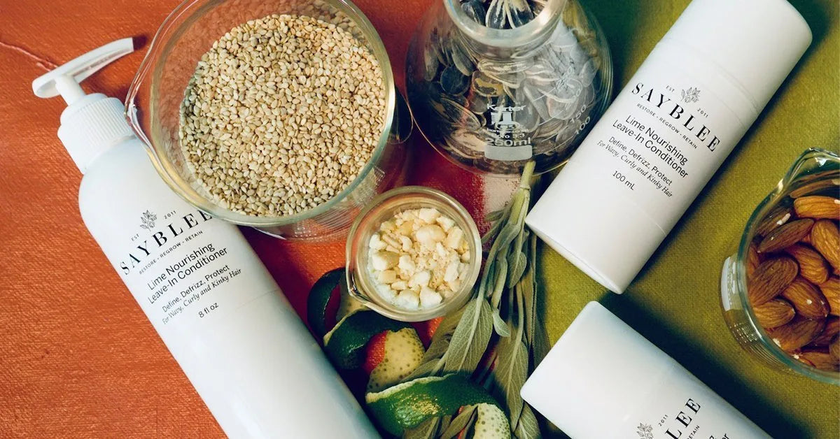 Sayblee products with natural ingredients